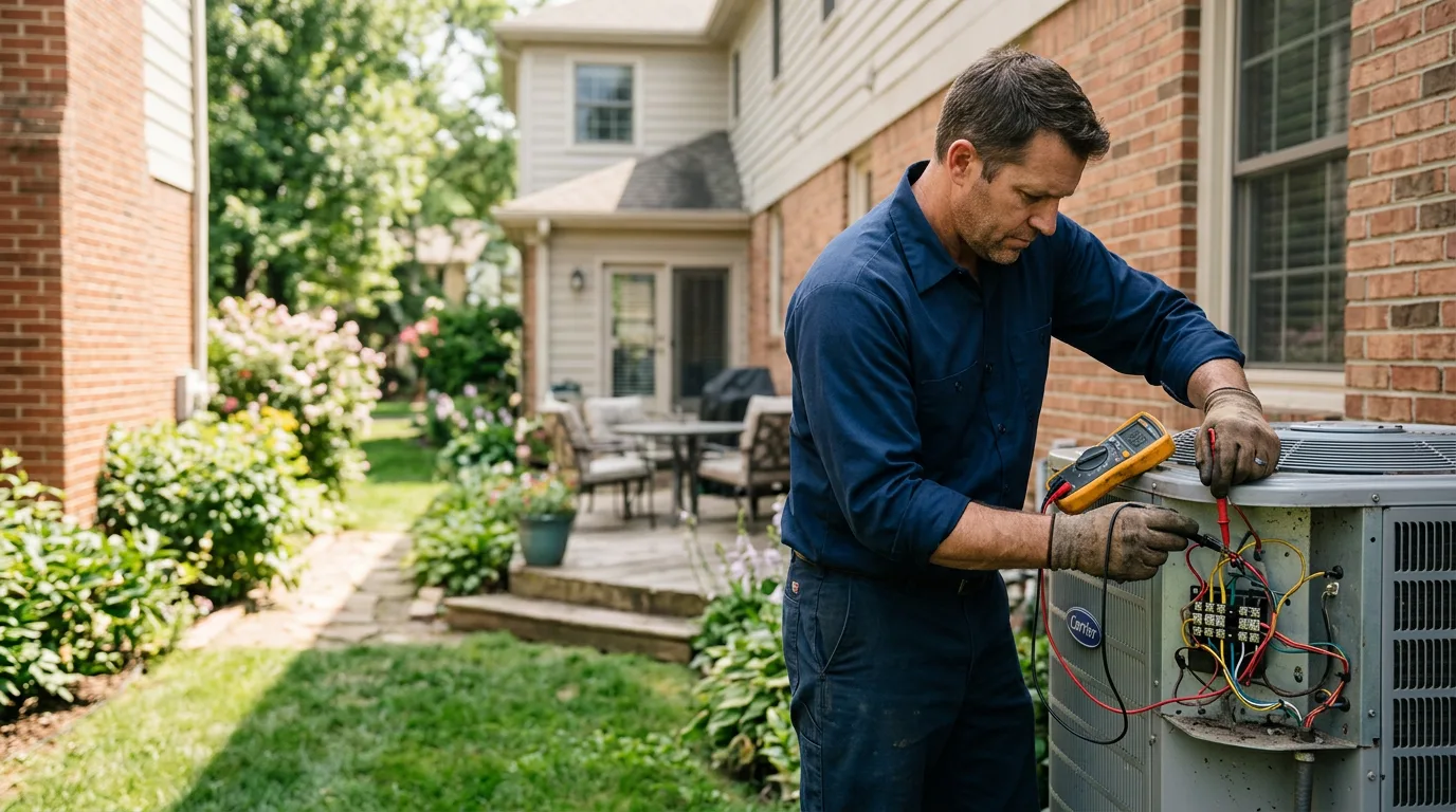 HVAC technician working near Portage, WI